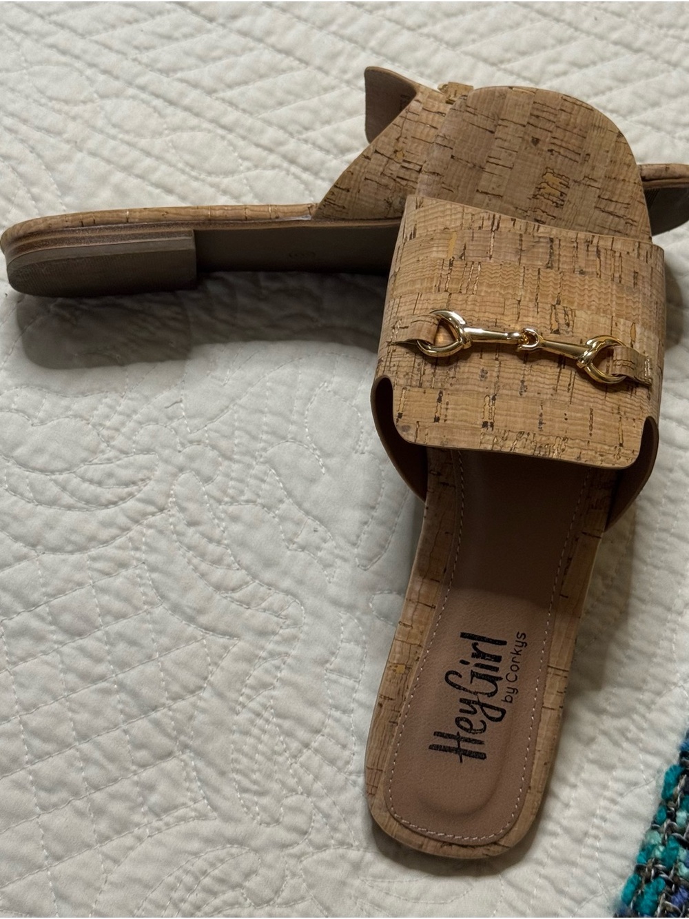Corkys Hey Girl Cork Slide Sandals in Natural